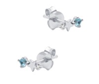 March Birthstone Silver Stud Earring STS-6798